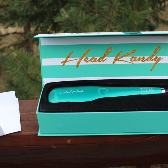 🎉HP🎉NIB Head Kandy Brush Straightener Revolution Professional in Teal - Picture 4 of 5